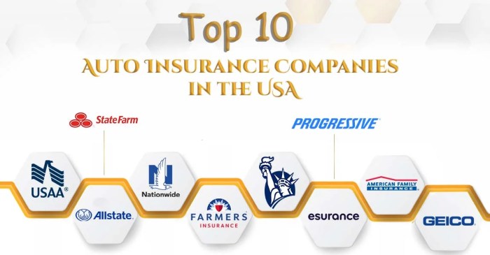 Insurance companies auto recommended seven largest