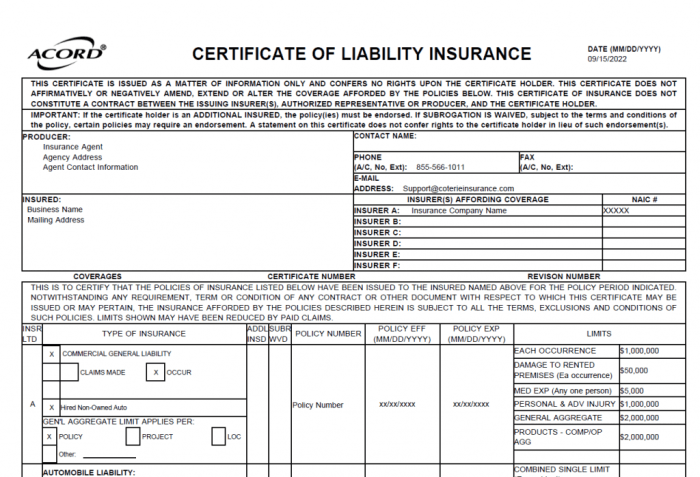 Liability coverage auto damages