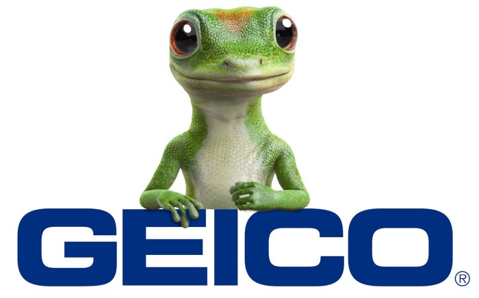 Geico insurance gecko car logo lizard review auto advertising commercials ad ads switching did seen who company name