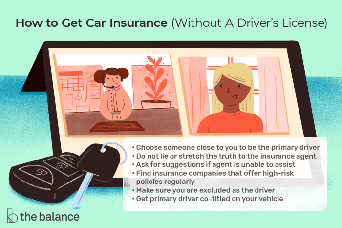 Insurance car license without drivers get