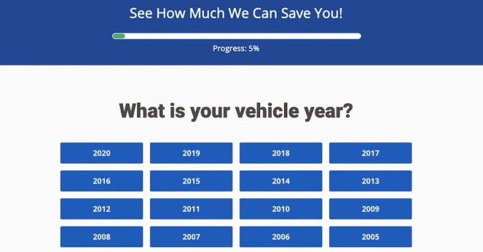 Insurance provide get car drop need financebuzz continue savings step menu then down click