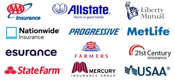 Insurance companies auto recommended seven largest